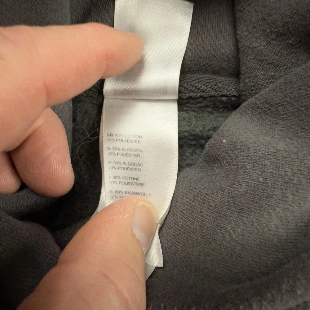 The North Face‎ Mens Hoodie Sweatshirt Grey With Red Letters XL Kangaroo Pocket